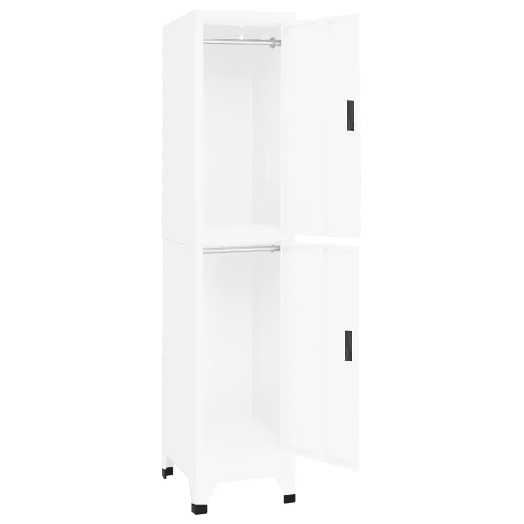 Armoire à casiers Blanc 38x45x180 cm Acier
