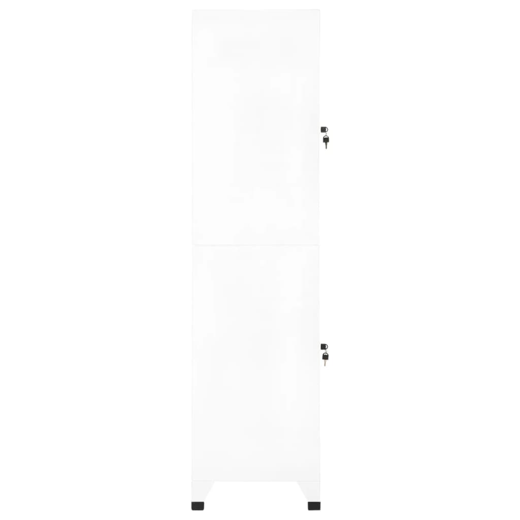 Armoire à casiers Blanc 38x45x180 cm Acier
