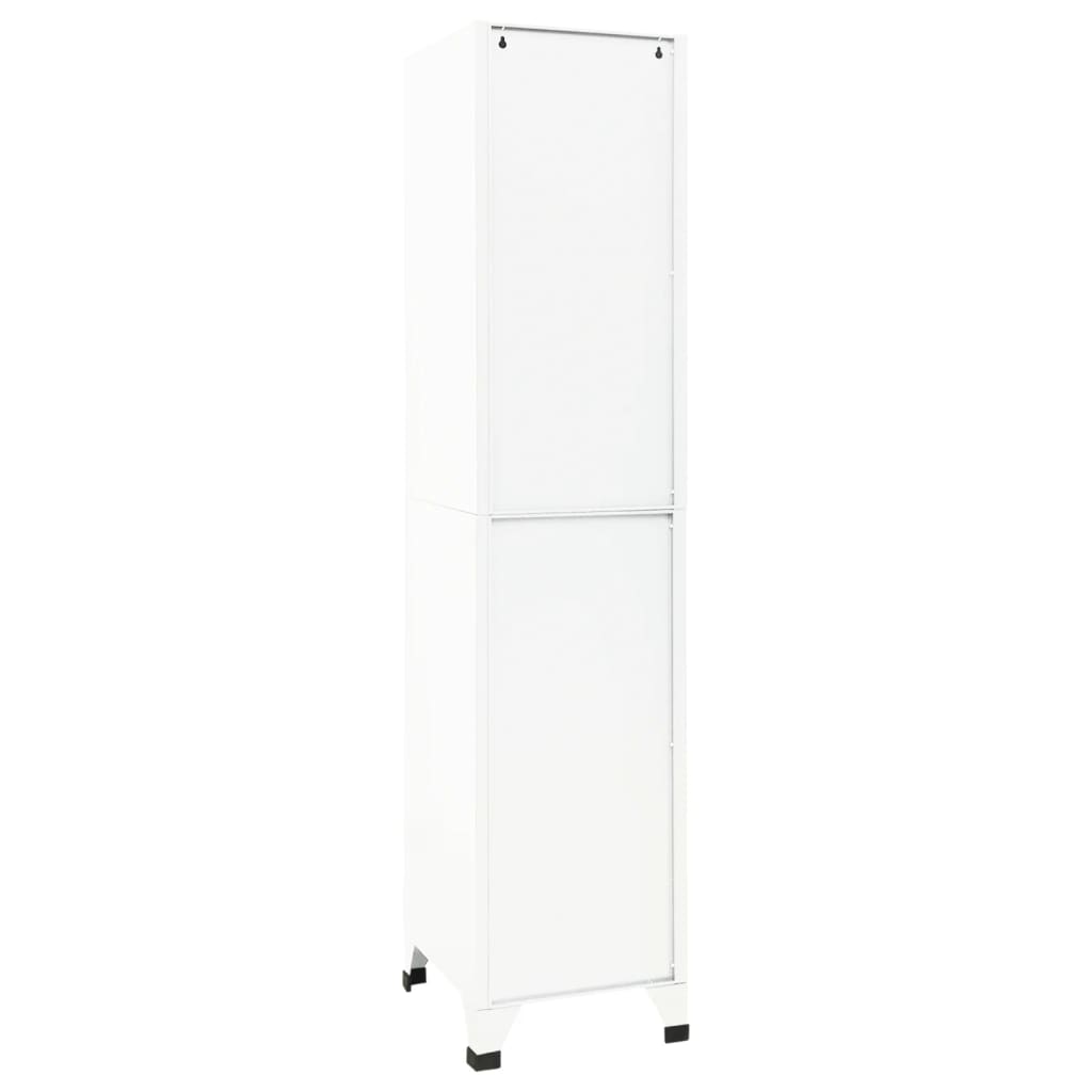 Armoire à casiers Blanc 38x45x180 cm Acier