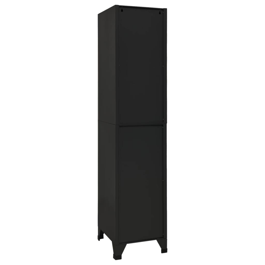 Armoire à casiers Noir 38x45x180 cm Acier - XIOS