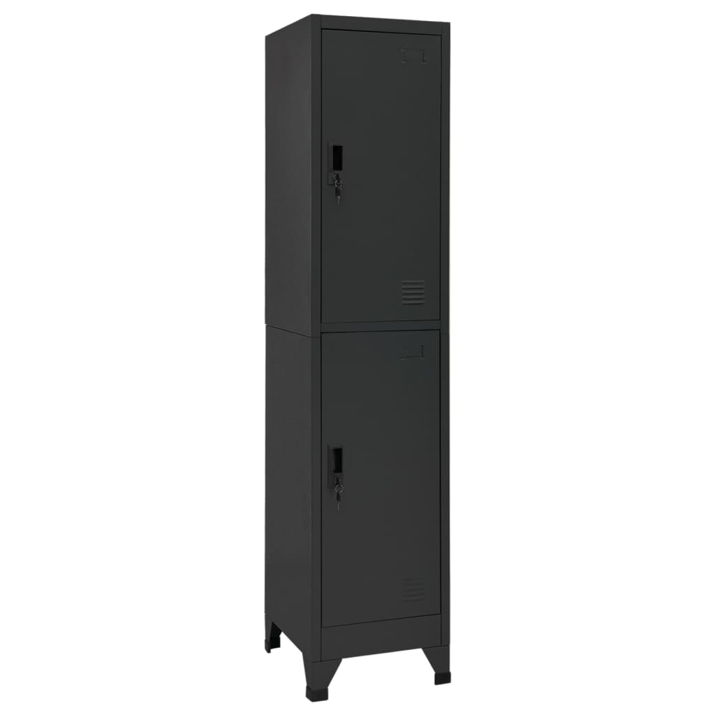 Armoire à casiers Anthracite 38x45x180 cm Acier - XIOS