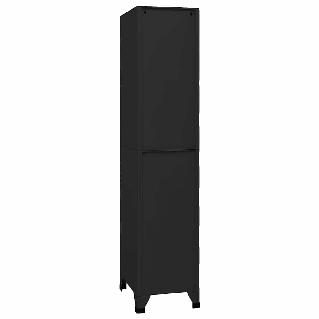 Armoire à casiers Noir 38x45x180 cm Acier - XIOS