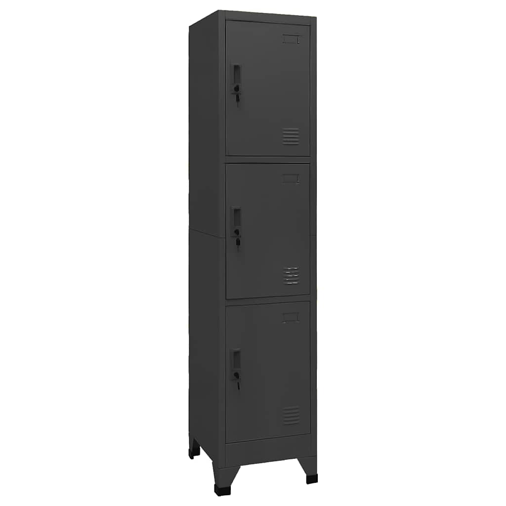 Armoire à casiers Anthracite 38x45x180 cm Acier - XIOS