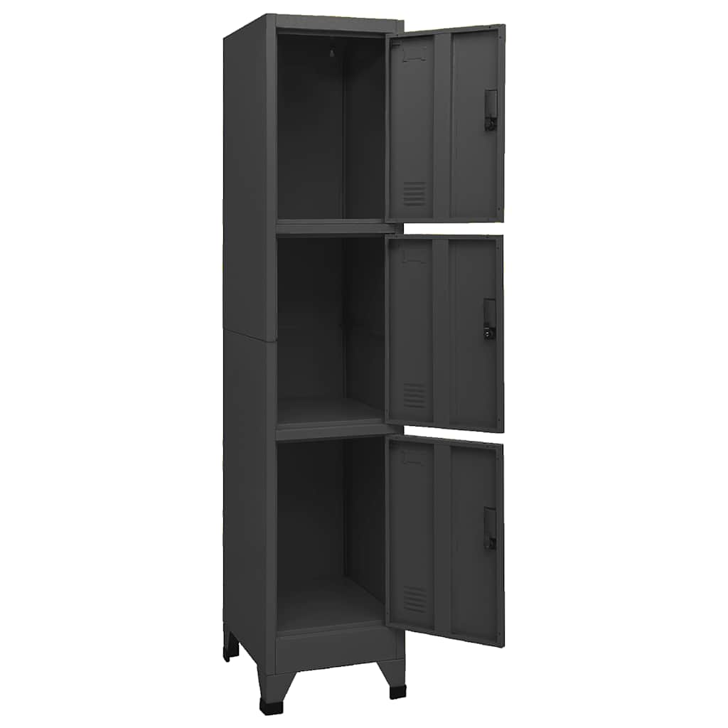 Armoire à casiers Anthracite 38x45x180 cm Acier - XIOS