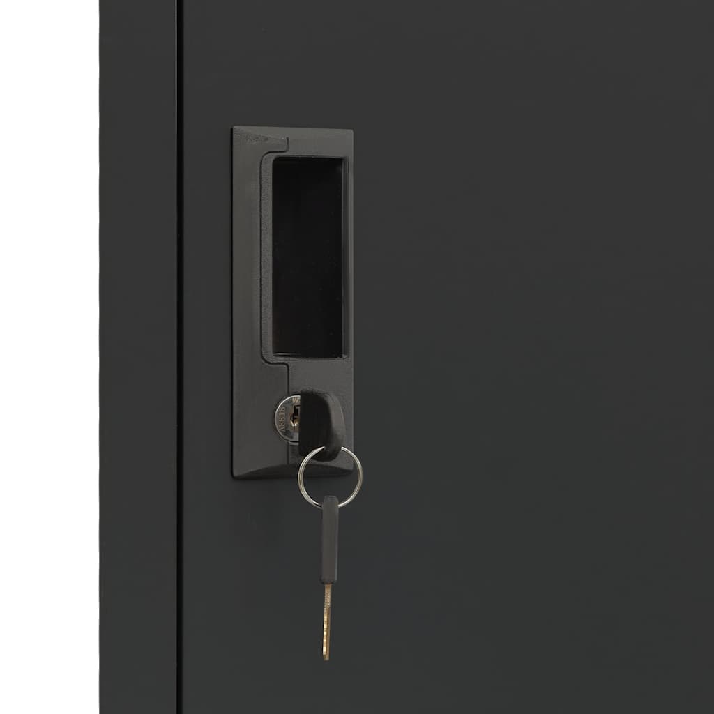 Armoire à casiers Anthracite 38x45x180 cm Acier - XIOS