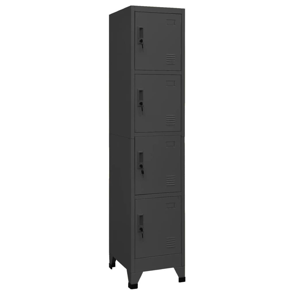 Armoire à casiers Anthracite 38x45x180 cm Acier - XIOS