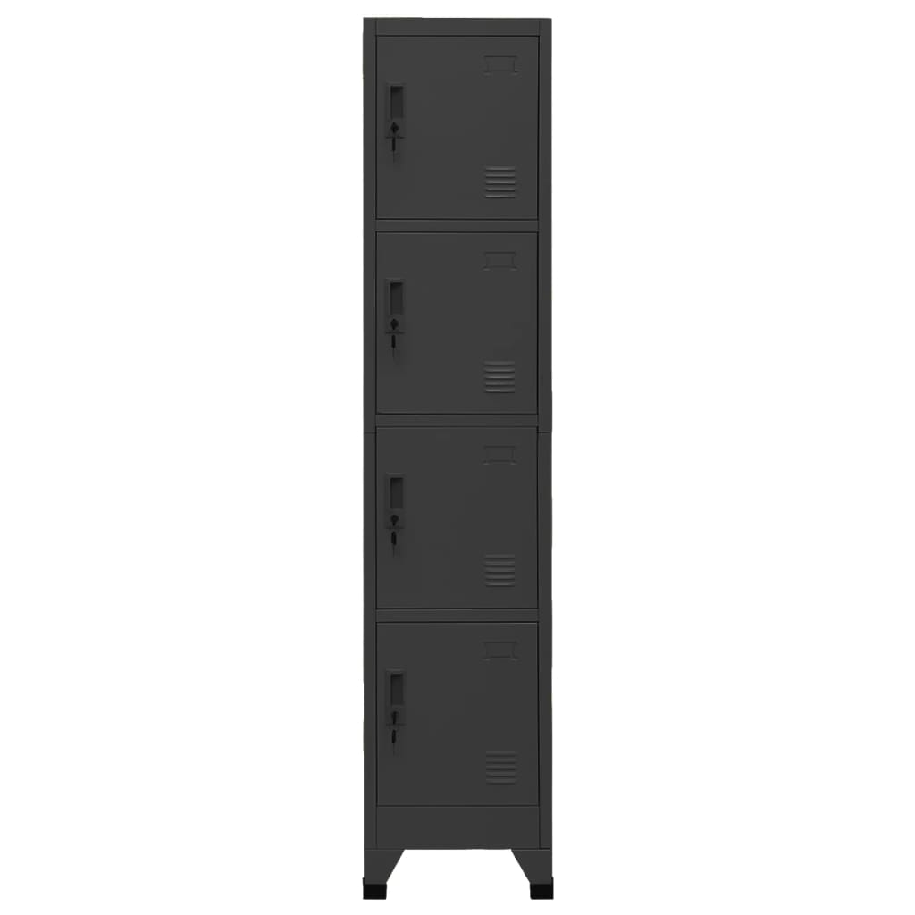 Armoire à casiers Anthracite 38x45x180 cm Acier