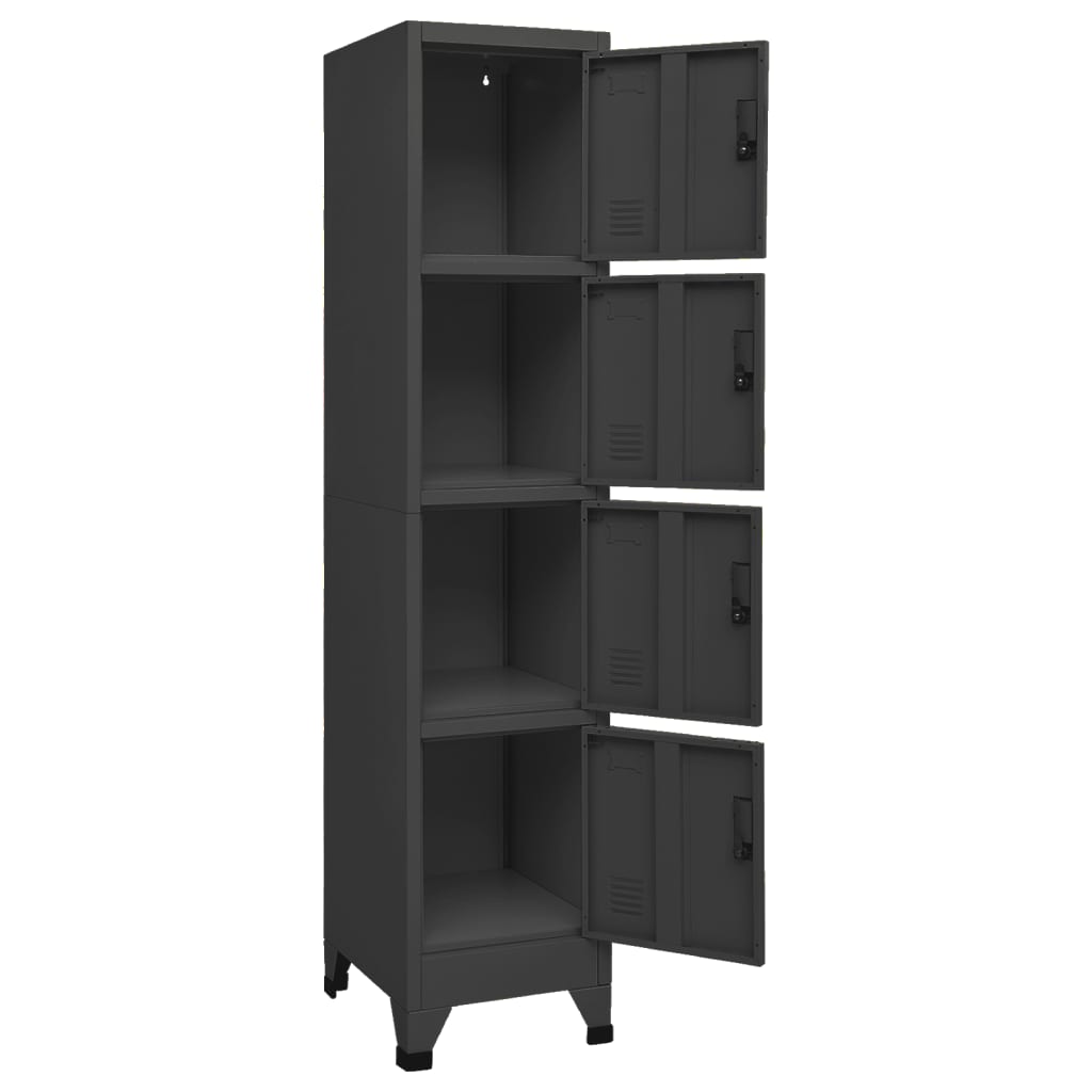 Armoire à casiers Anthracite 38x45x180 cm Acier - XIOS