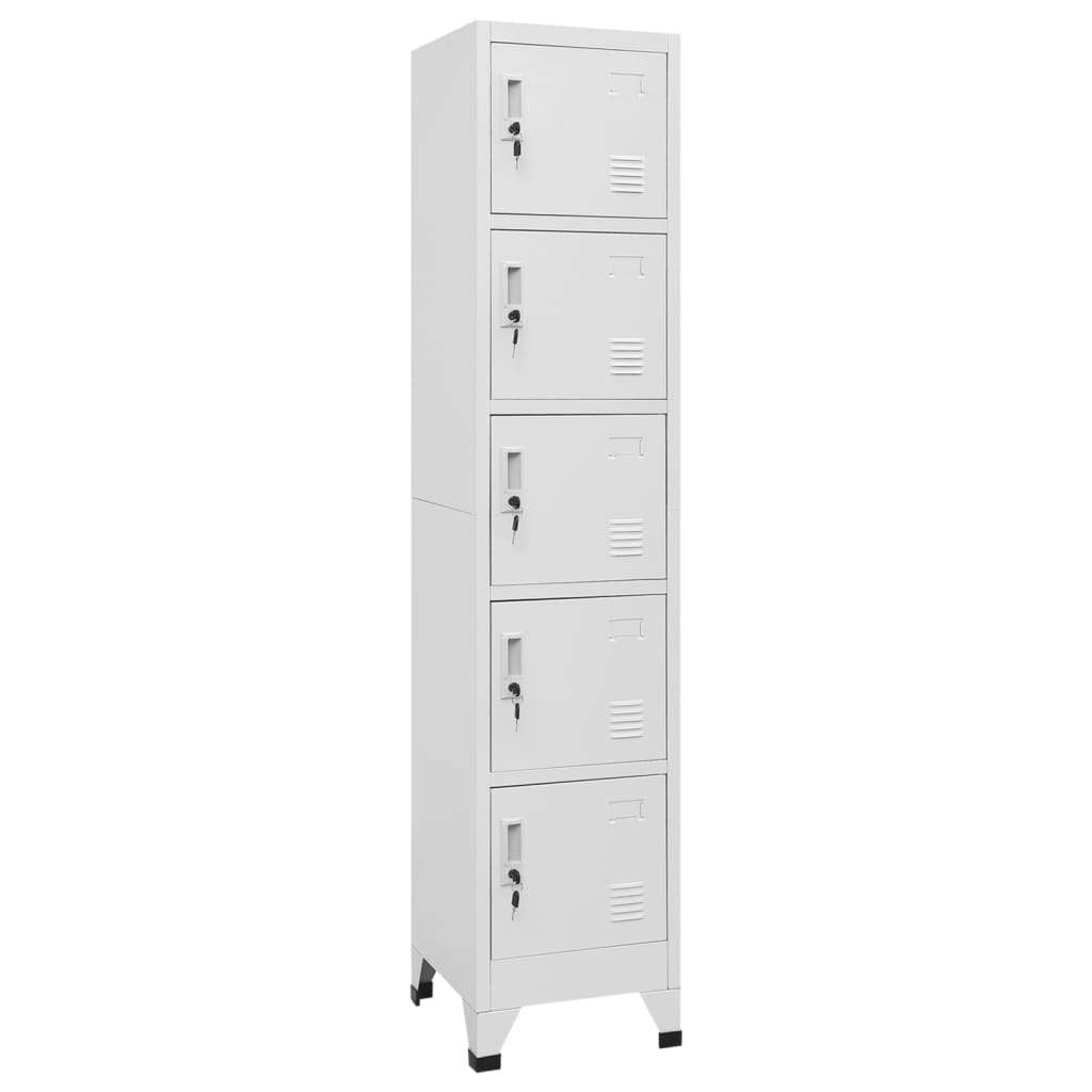 Armoire à casiers Gris Clair 38x40x180 cm Acier - XIOS