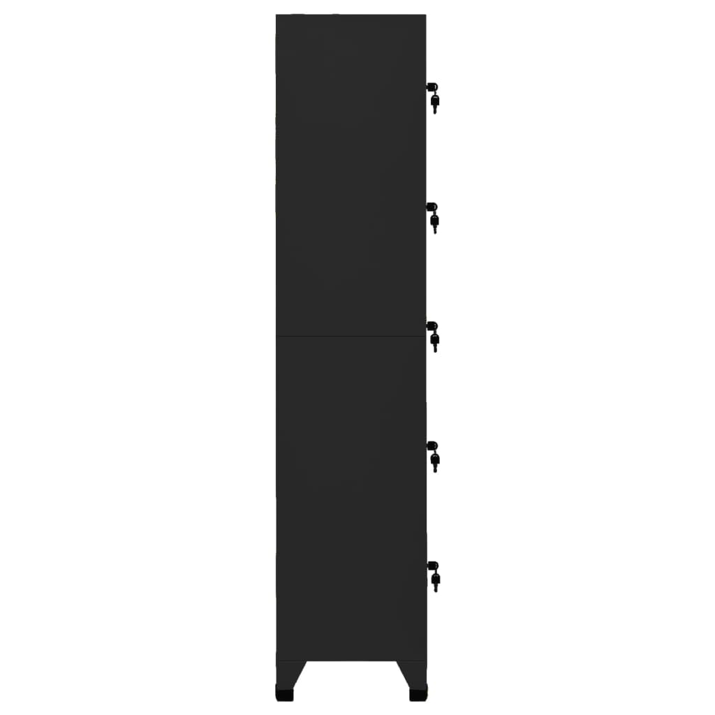 Armoire à casiers Noir 38x40x180 cm Acier - XIOS