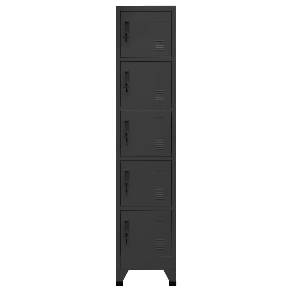 Armoire à casiers Anthracite 38x40x180 cm Acier - XIOS