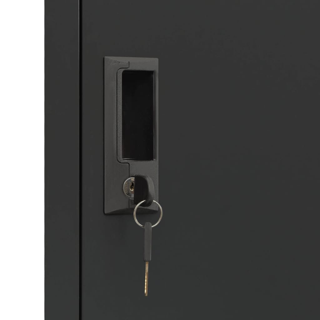 Armoire à casiers Anthracite 38x40x180 cm Acier - XIOS