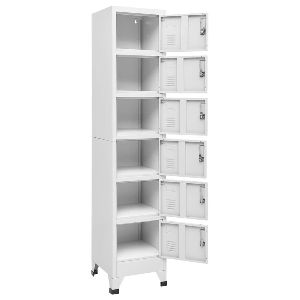 Armoire à casiers Gris clair 38x40x180 cm Acier - XIOS