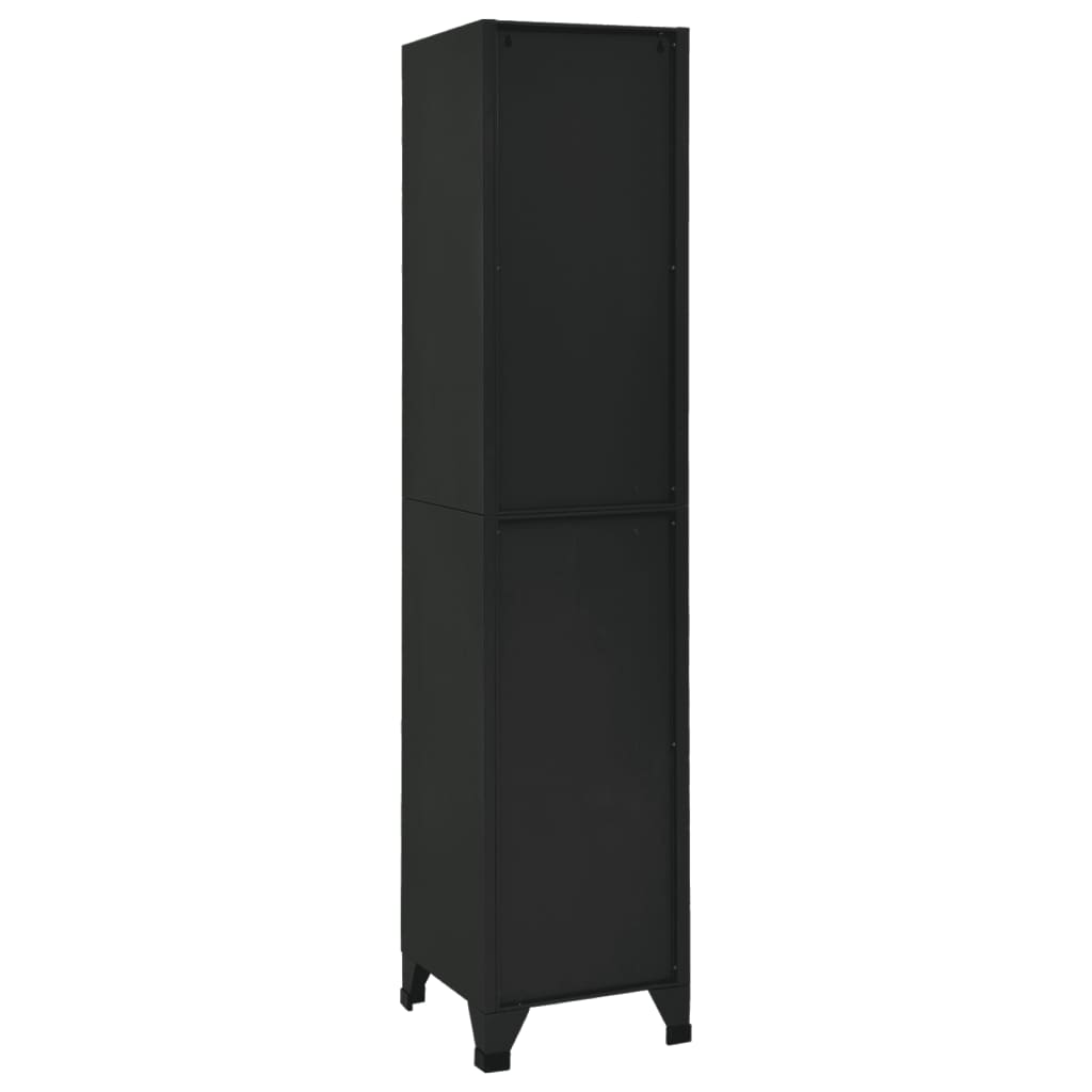 Armoire à casiers Noir 38x40x180 cm Acier - XIOS
