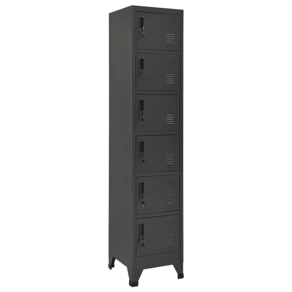 Armoire à casiers Anthracite 38x40x180 cm Acier - XIOS