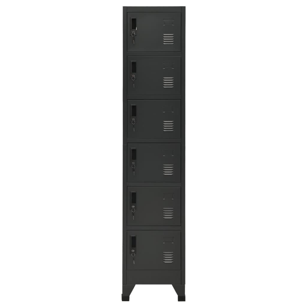 Armoire à casiers Anthracite 38x40x180 cm Acier - XIOS