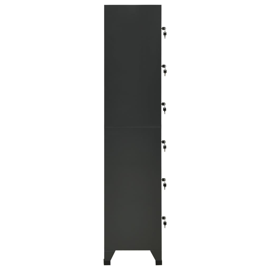 Armoire à casiers Anthracite 38x40x180 cm Acier - XIOS