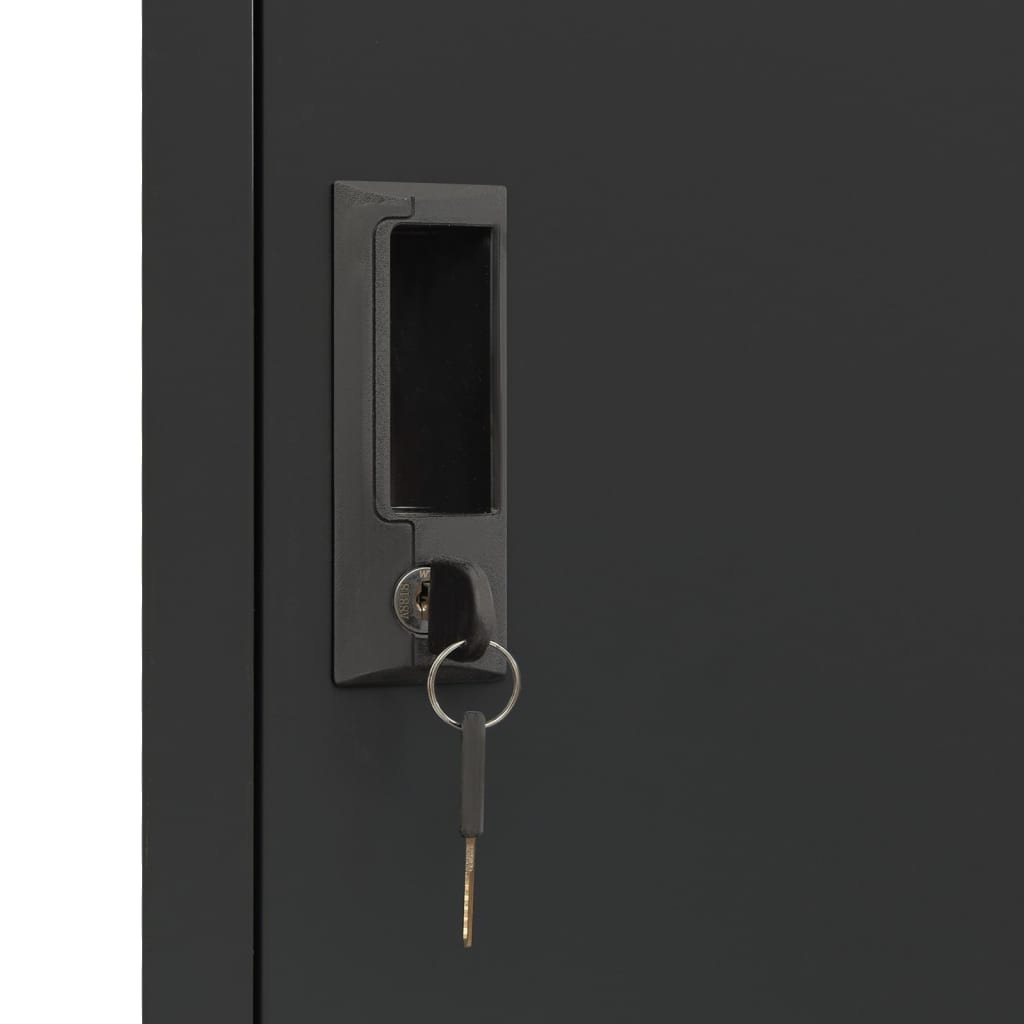 Armoire à casiers Anthracite 38x40x180 cm Acier - XIOS