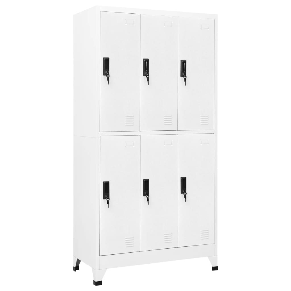 Armoire à casiers Blanc 90x45x180 cm Acier - XIOS