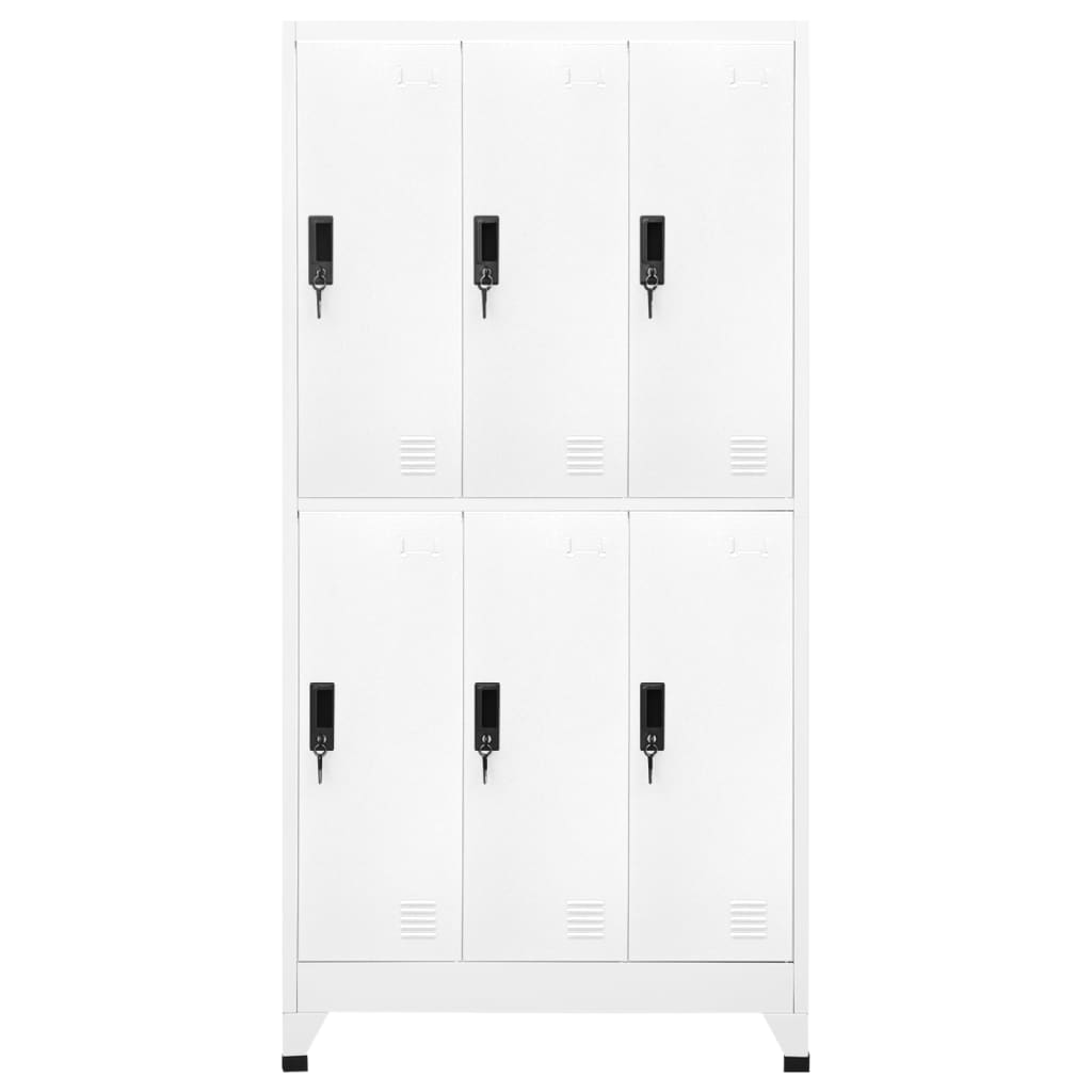 Armoire à casiers Blanc 90x45x180 cm Acier - XIOS