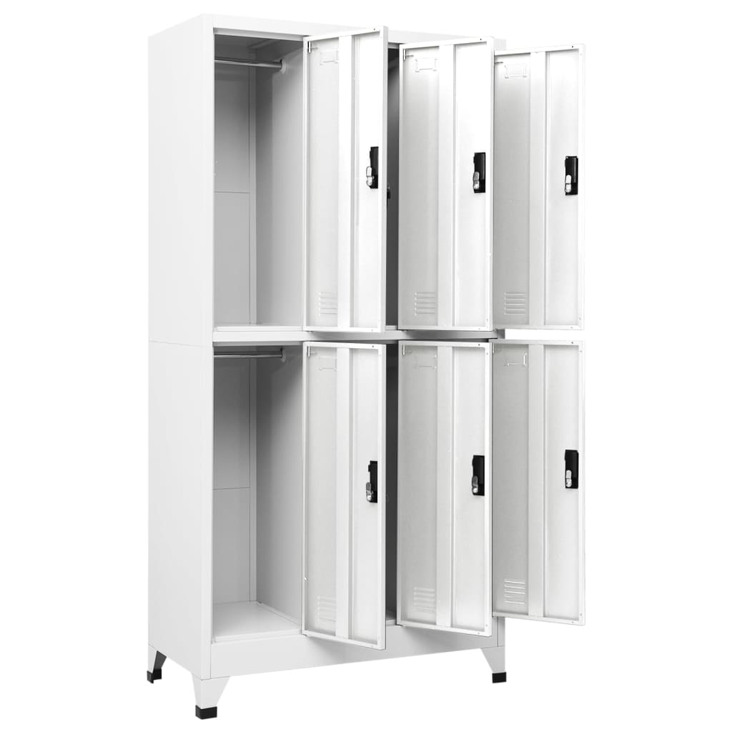 Armoire à casiers Blanc 90x45x180 cm Acier - XIOS