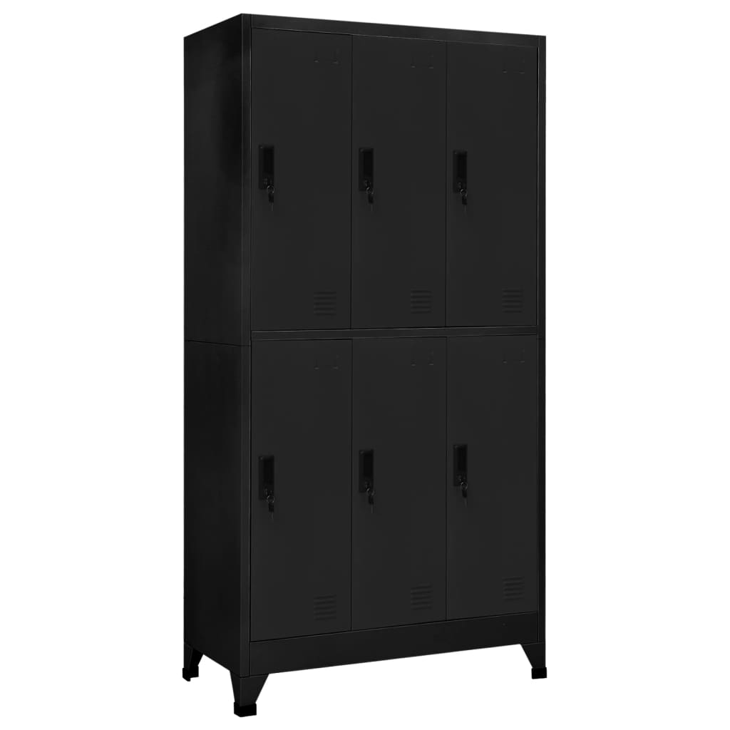 Armoire à casiers Noir 90x45x180 cm Acier - XIOS