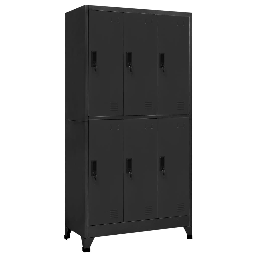Armoire à casiers Anthracite 90x45x180 cm Acier - XIOS