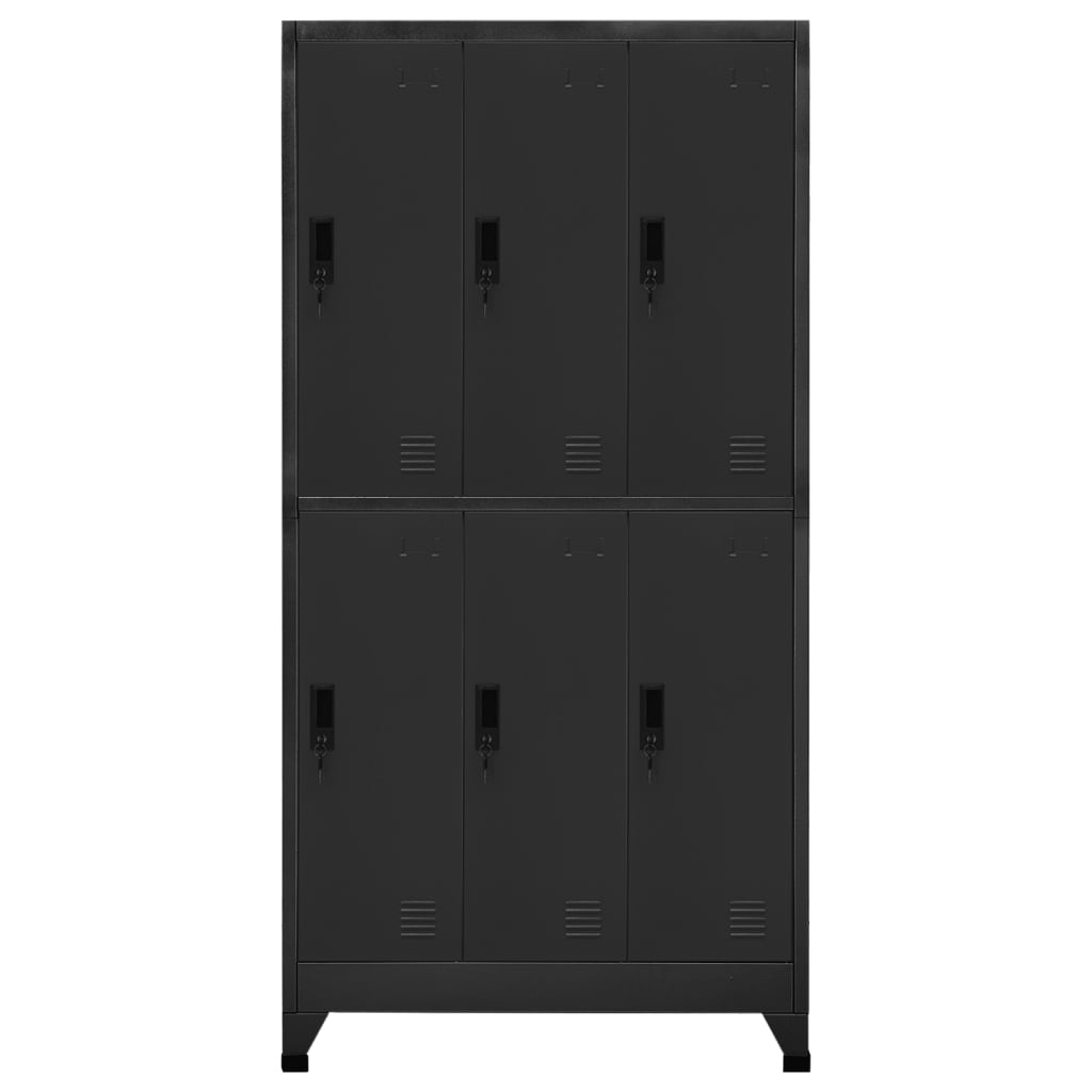 Armoire à casiers Anthracite 90x45x180 cm Acier - XIOS