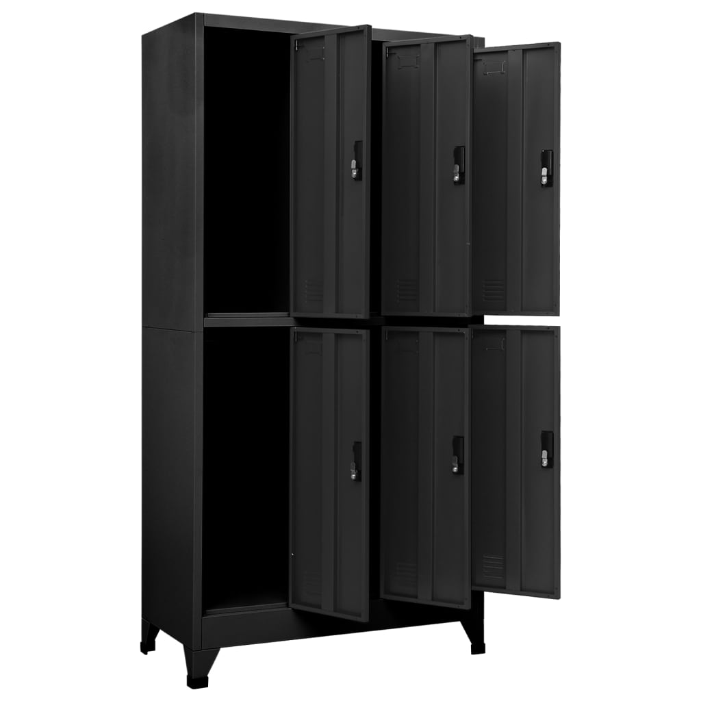 Armoire à casiers Anthracite 90x45x180 cm Acier - XIOS