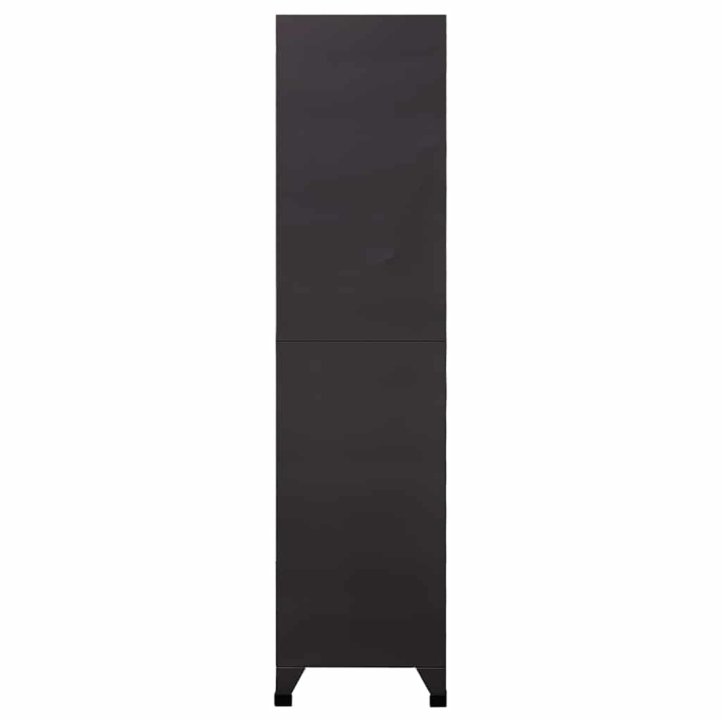 Armoire à casiers Anthracite et rouge 90x45x180 cm Acier - XIOS