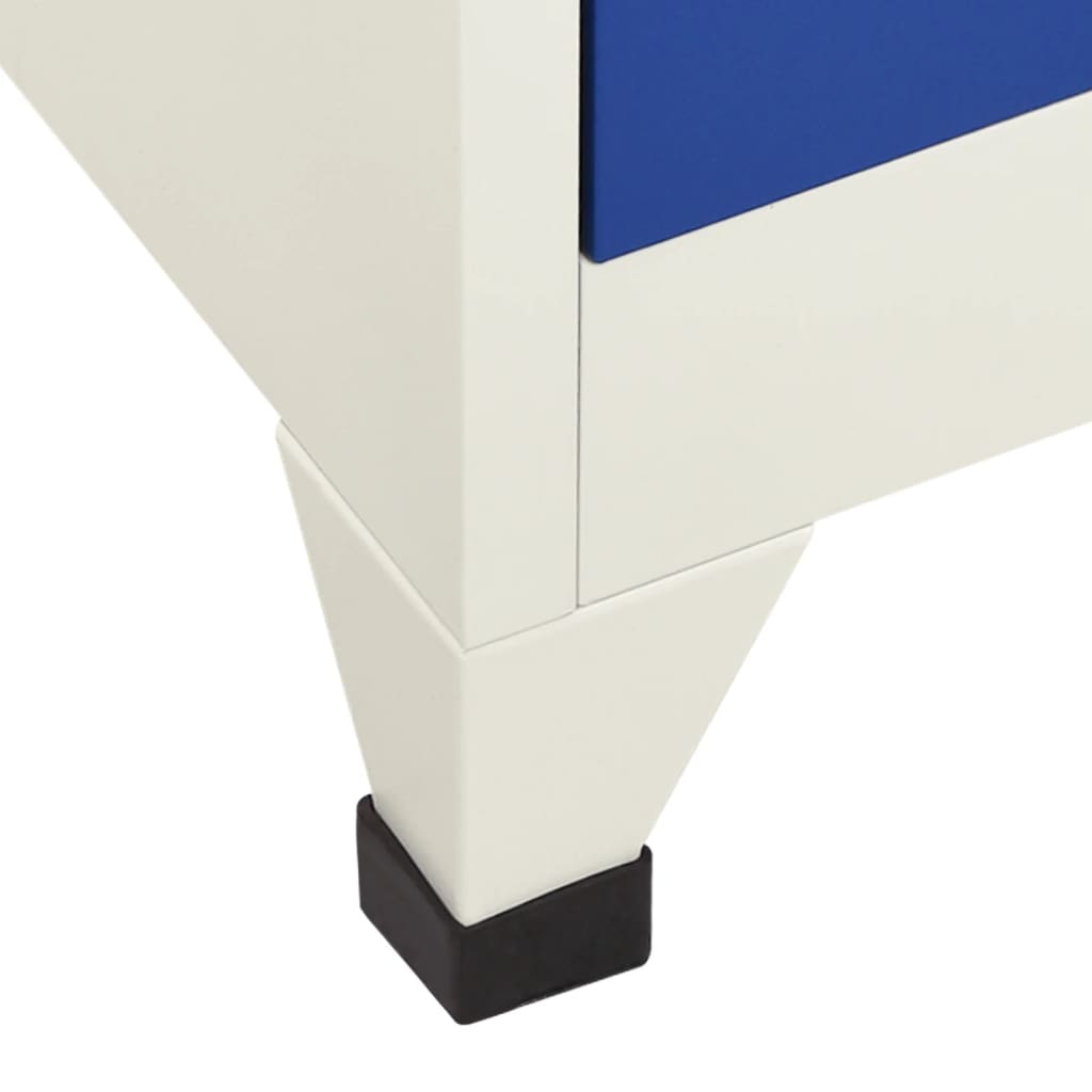 Armoire à casiers Gris et bleu 90x45x180 cm Acier - XIOS