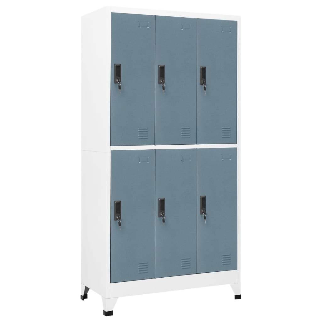 Armoire à casiers Gris clair et gris foncé 90x45x180 cm Acier - XIOS