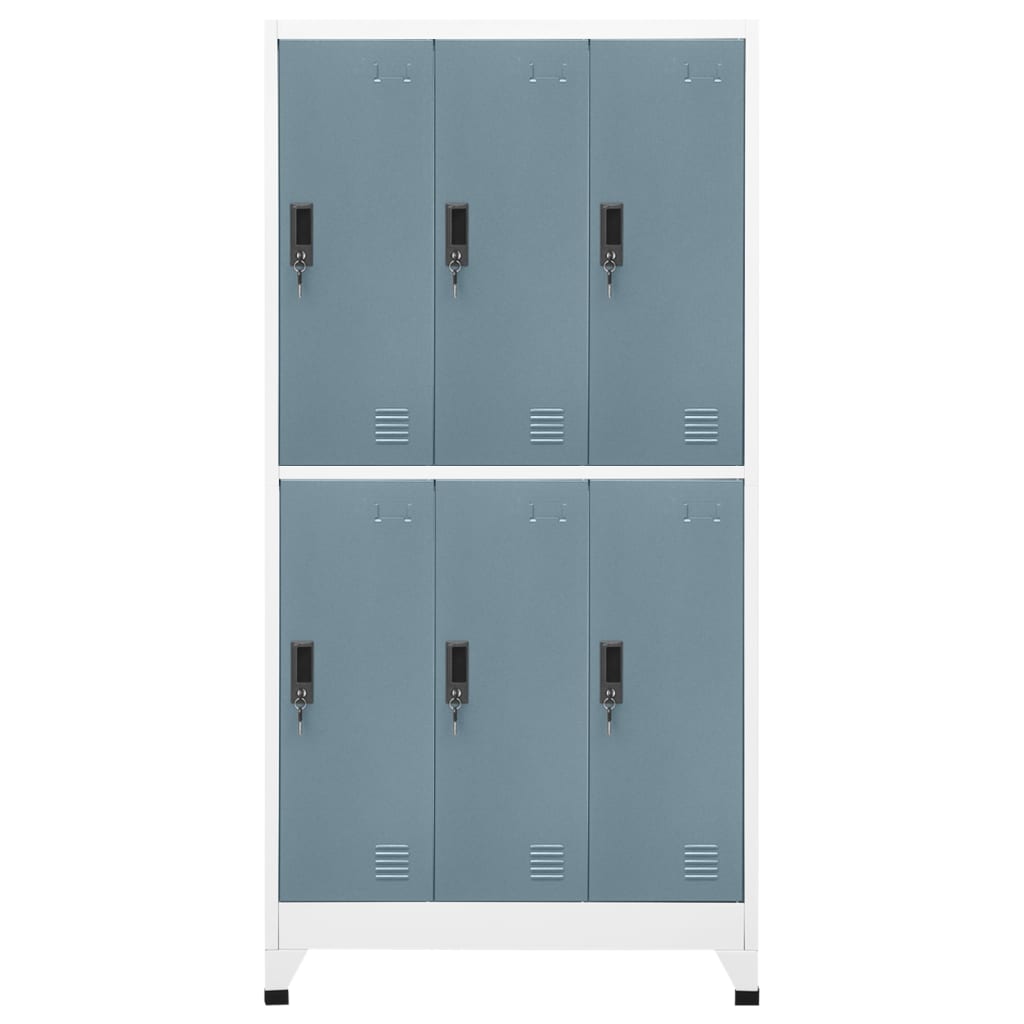 Armoire à casiers Gris clair et gris foncé 90x45x180 cm Acier - XIOS