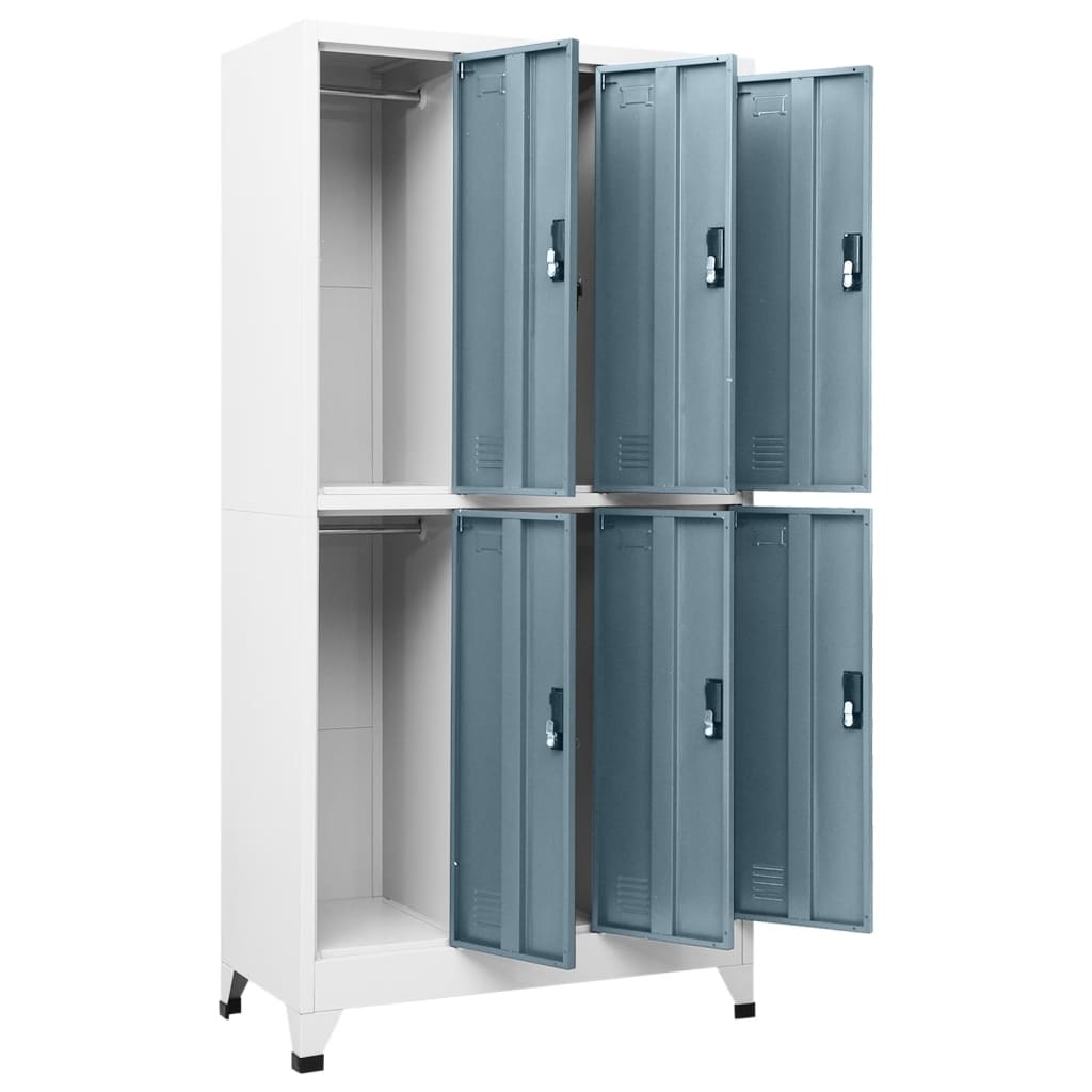 Armoire à casiers Gris clair et gris foncé 90x45x180 cm Acier - XIOS
