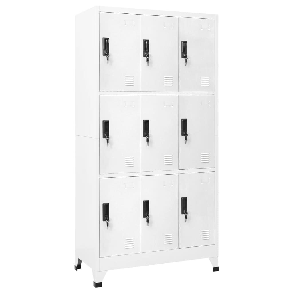 Armoire à casiers Blanc 90x45x180 cm Acier - XIOS