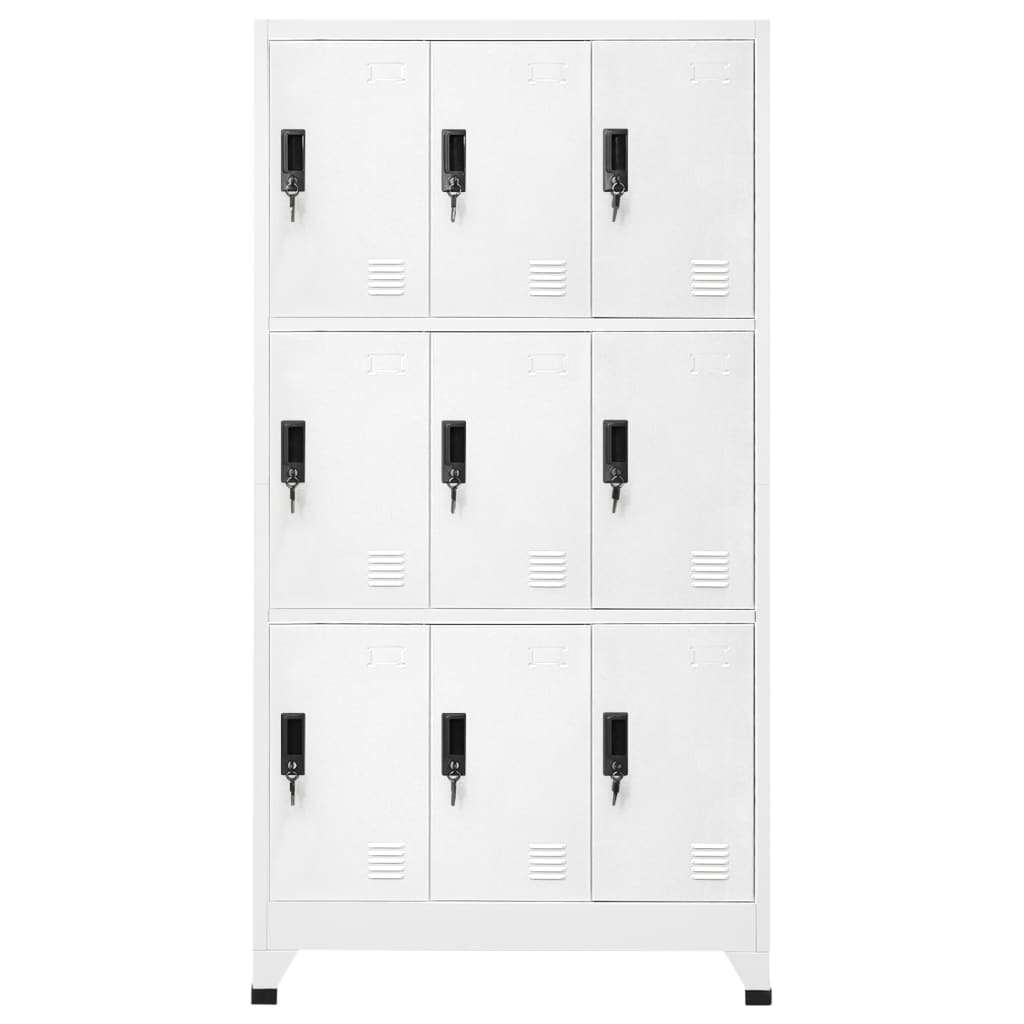 Armoire à casiers Blanc 90x45x180 cm Acier - XIOS
