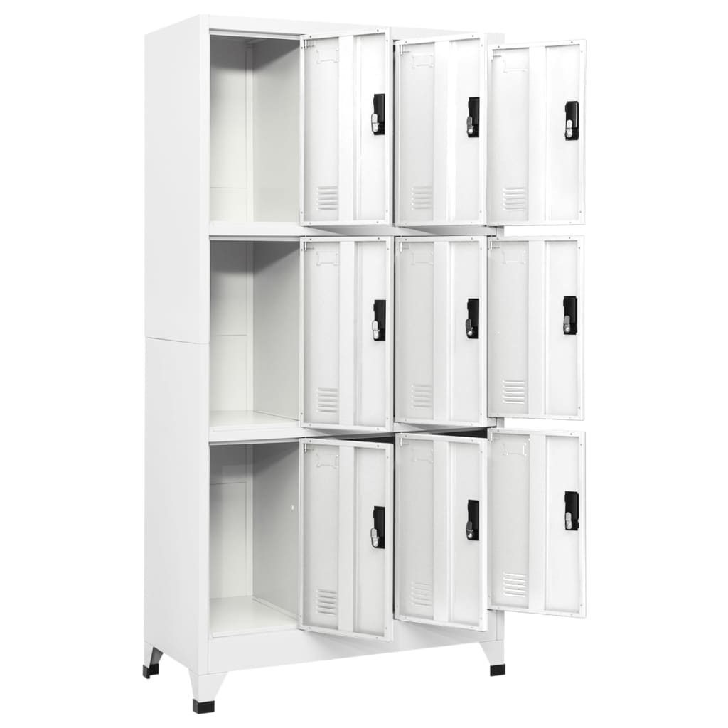 Armoire à casiers Blanc 90x45x180 cm Acier - XIOS