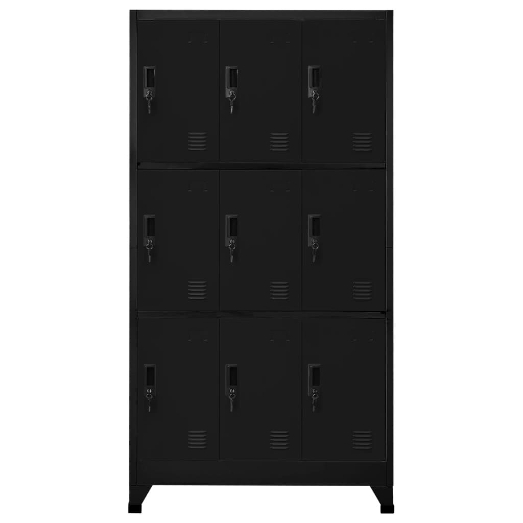 Armoire à casiers Noir 90x45x180 cm Acier - XIOS
