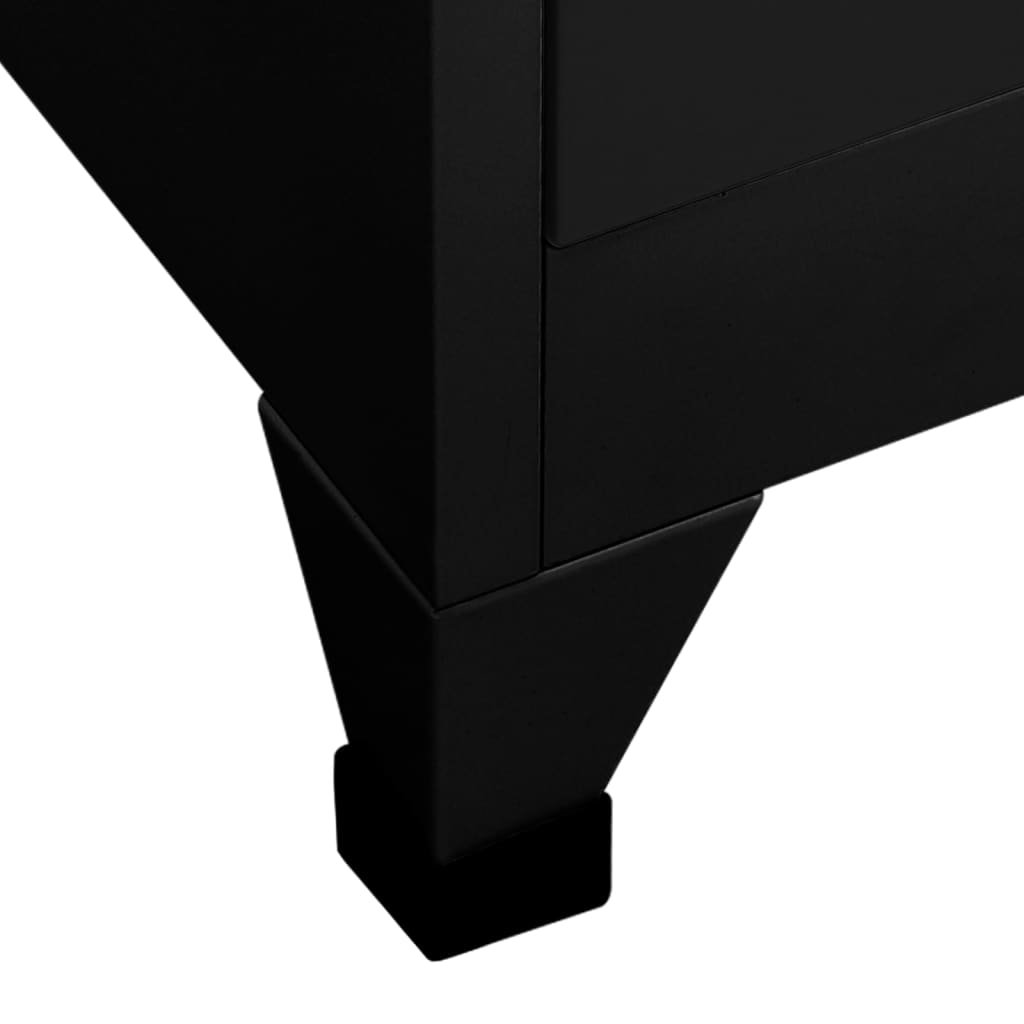 Armoire à casiers Noir 90x45x180 cm Acier - XIOS