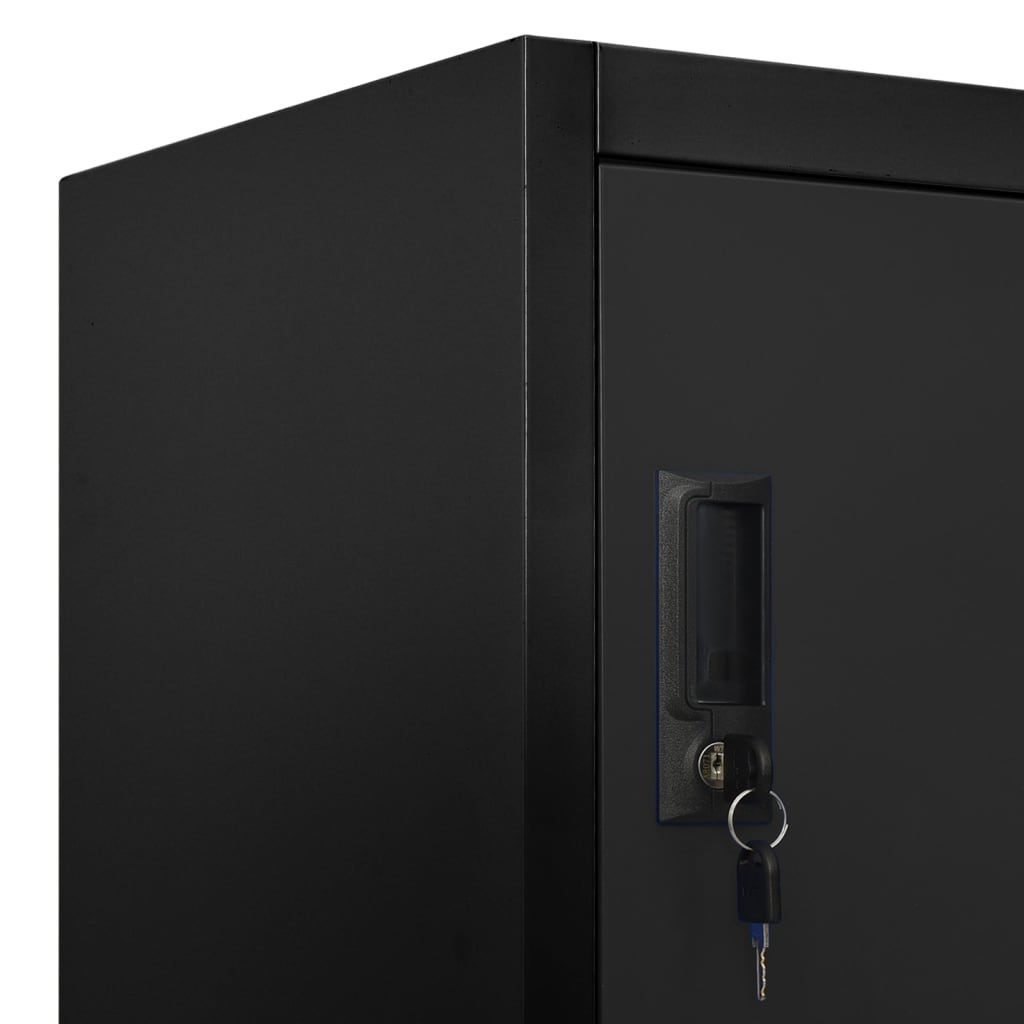 Armoire à casiers Noir 90x45x180 cm Acier - XIOS