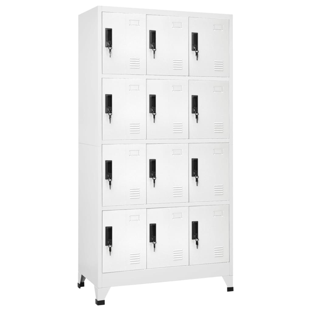 Armoire à casiers Blanc 90x45x180 cm Acier - XIOS