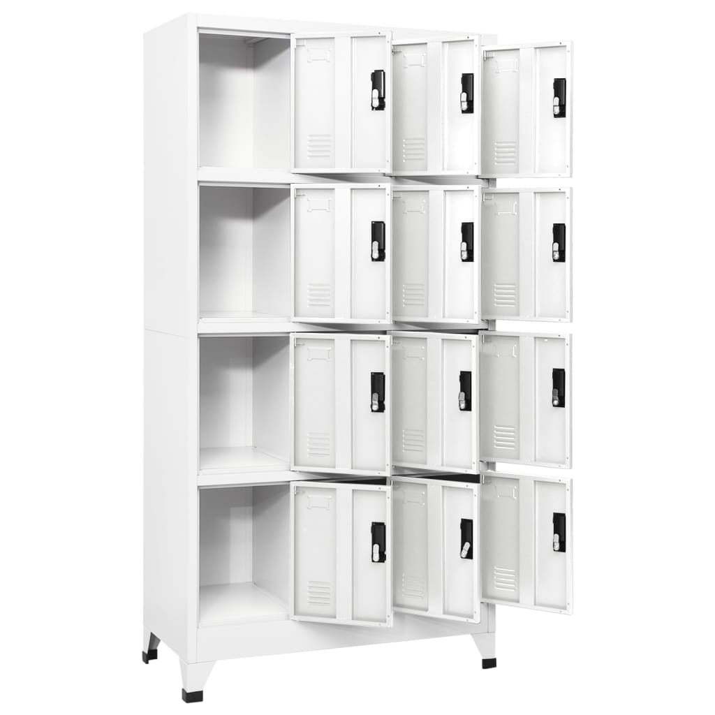 Armoire à casiers Blanc 90x45x180 cm Acier - XIOS