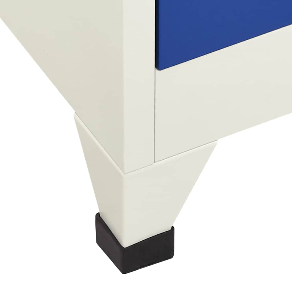 Armoire à casiers Gris et bleu 90x45x180 cm Acier - XIOS