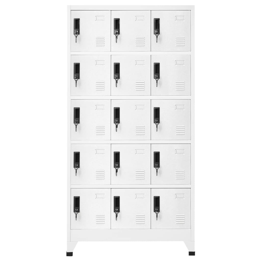 Armoire à casiers Blanc 90x40x180 cm Acier - XIOS