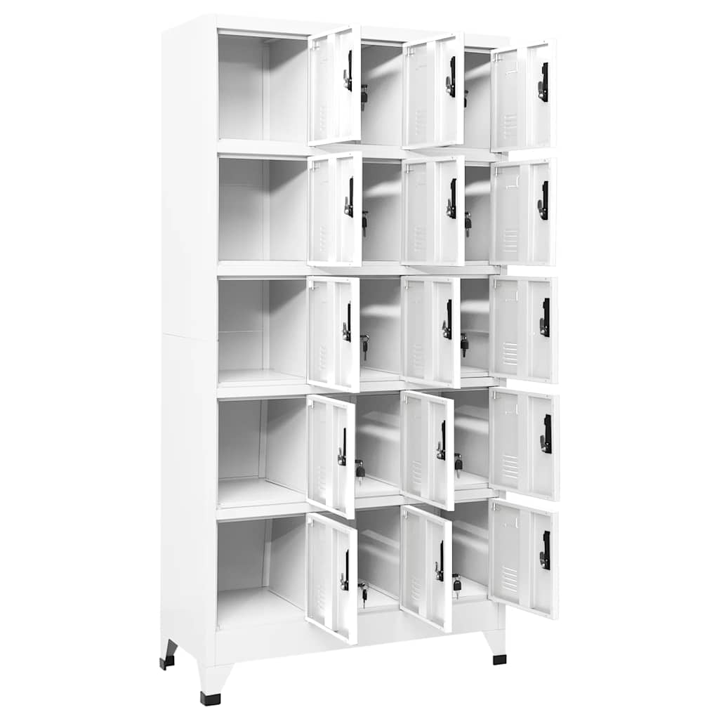 Armoire à casiers Blanc 90x40x180 cm Acier - XIOS