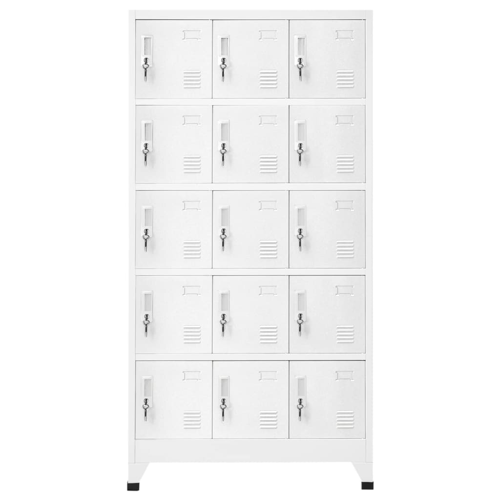 Armoire à casiers Gris clair 90x40x180 cm Acier - XIOS