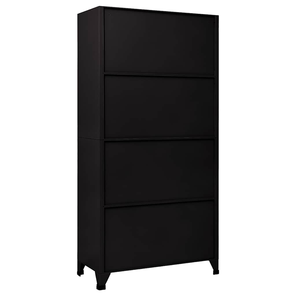 Armoire à casiers Noir 90x40x180 cm Acier - XIOS