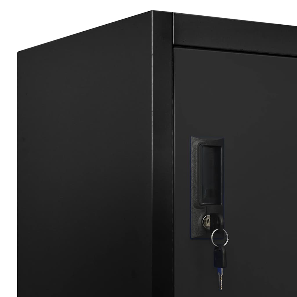 Armoire à casiers Noir 90x40x180 cm Acier - XIOS