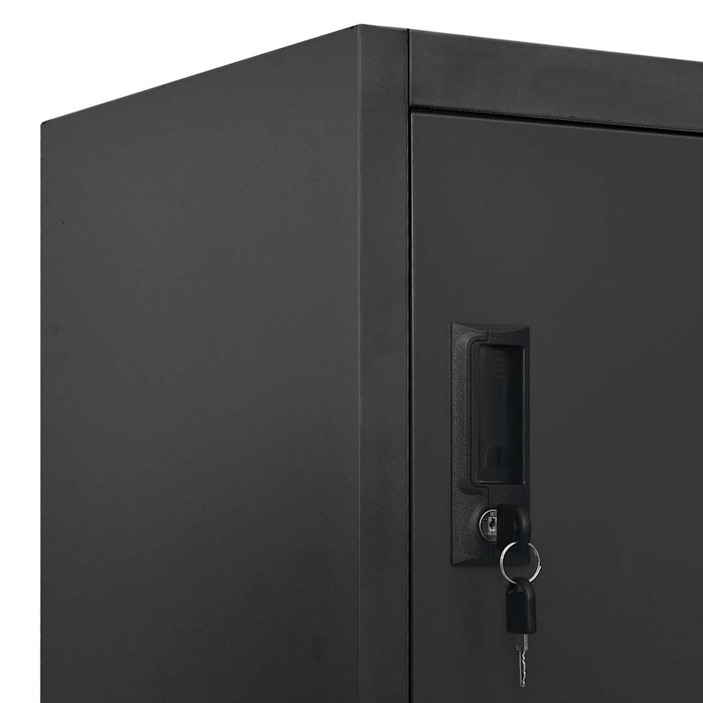 Armoire à casiers Anthracite 90x40x180 cm Acier - XIOS