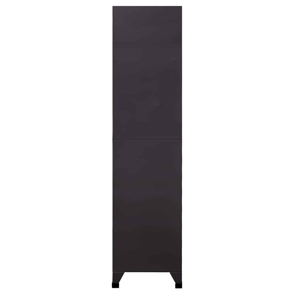 Armoire à casiers Anthracite et rouge 90x40x180 cm Acier - XIOS